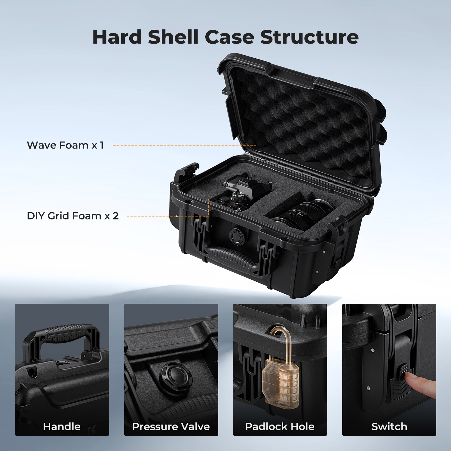 K&F CONCEPT IP67 Waterproof Ca - Drone Camera Case recension och pris